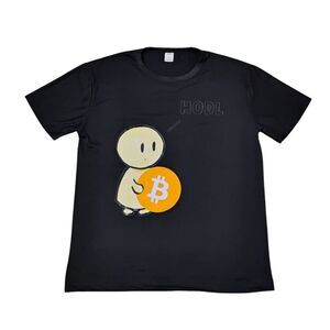 Bitcoin Shirt Short sleeve Black with Hodl Graphics Crypto size Large NWT
